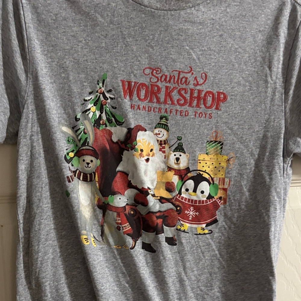 Santa's Workshop Gray Kids T-Shirt